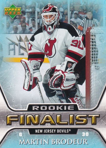 insert karta MARTIN BRODEUR 05-06 NHL Finalist Rookie číslo 78